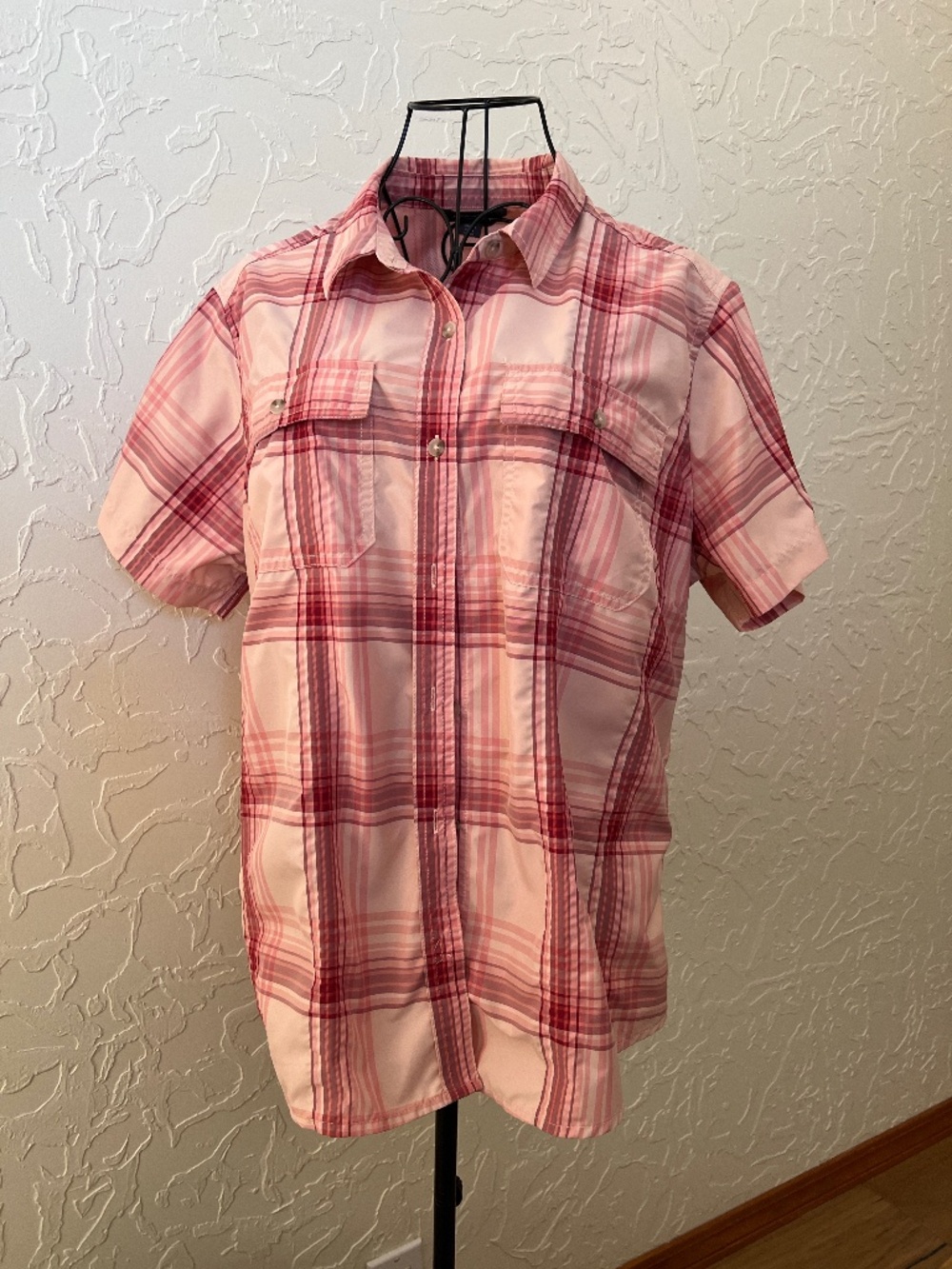 Eddie Bauer Pink Plaid Adventure Shirt